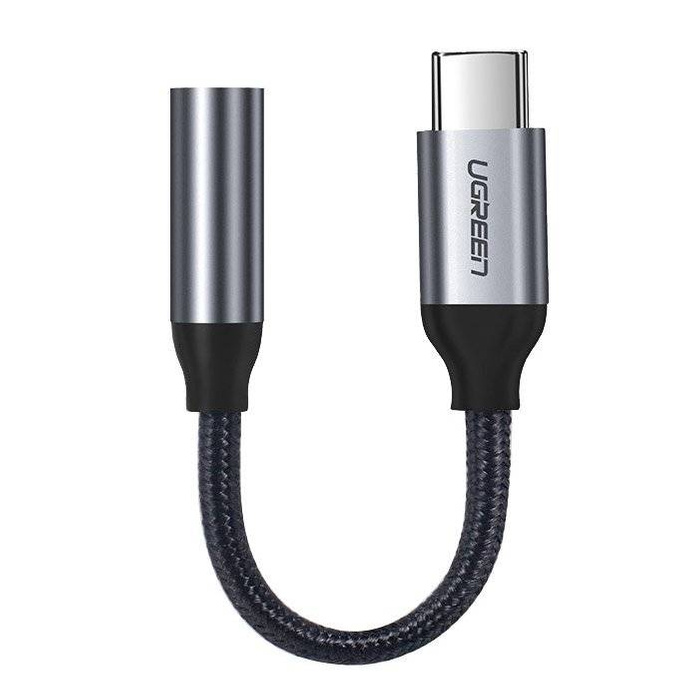 Ugreen headphone adapter with 3.5 mm mini jack to USB Type C 10 cm gray (30632)