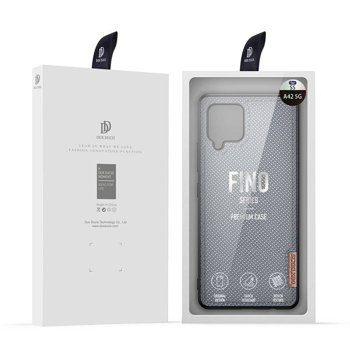 La custodia Dux Ducis Fino è rivestita in nylon Samsung Galaxy A42 5G grigio