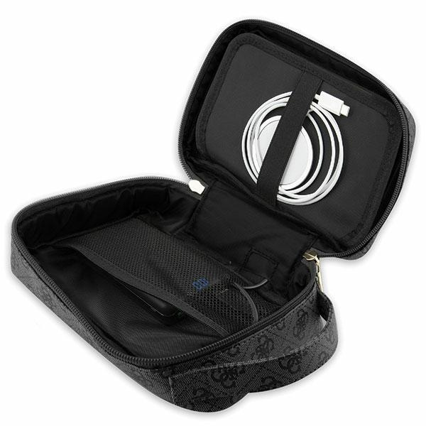 Guess Borsa GUHBP4RPSK Organizer nero/nero 4G Strisce stampate