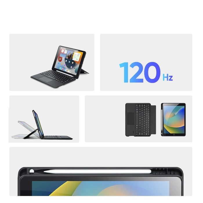 Dux Ducis DK Series Bluetooth-Tastaturhülle für Apple iPad 7/8/9 10,2&#39;&#39;/iPad Air 3/iPad Pro 10,5&#39;&#39; (2017) – Schwarz