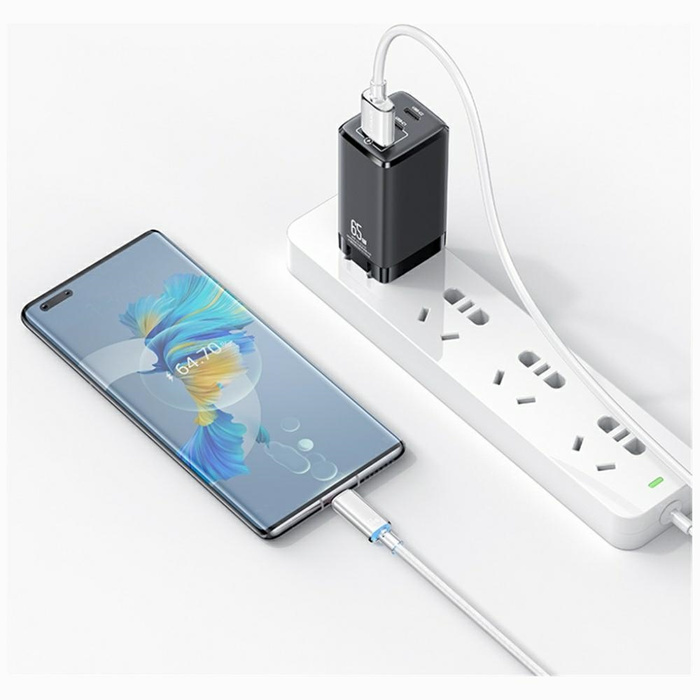 Kabel USAMS Cloud Series US-SJ658 6A     USB-A do USB-C 1,2m czarny