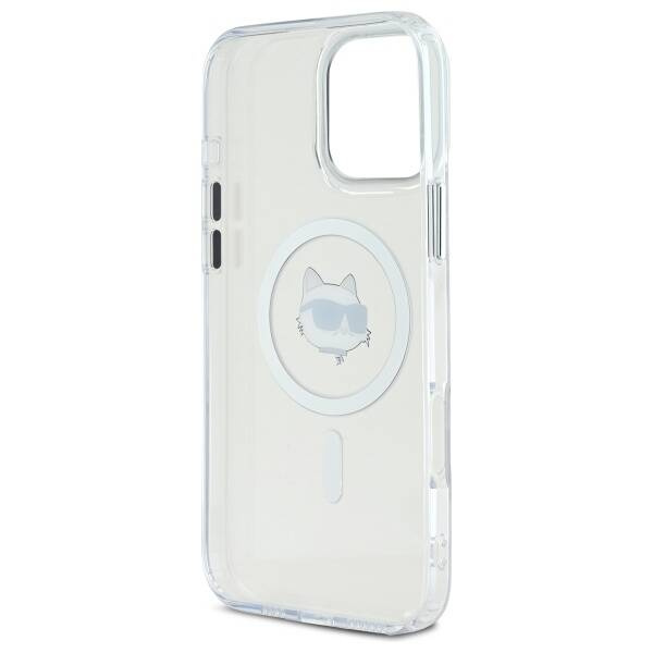 Etui Karl Lagerfeld iPhone 16 Pro Max 6.9" biały/white hardcase IML Metal Choupette Head MagSafe
