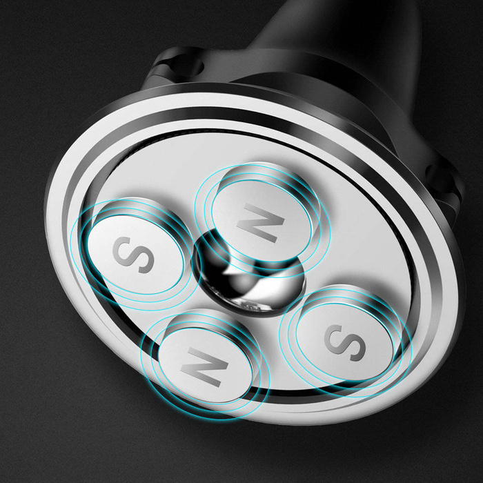 Support de voiture magnétique pour la grille de ventilation Baseus (Overseas Edition) - argent