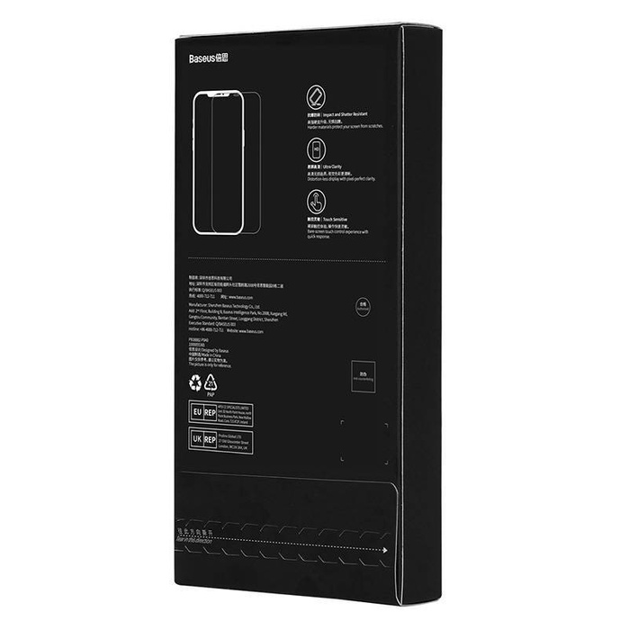 Privacy tempered Glass Baseus Iphone 14 Pro Max (2pcs) with 2 cleaning kits and dust-proof installation tool