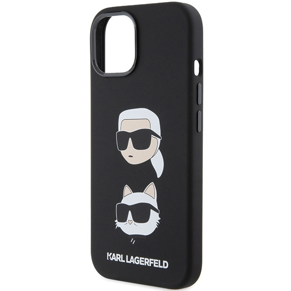 Etui Karl Lagerfeld KLHCP15MSDHKCNK iPhone 15 Plus 6.7" czarny/black Silicone Karl&Choupette Head Case