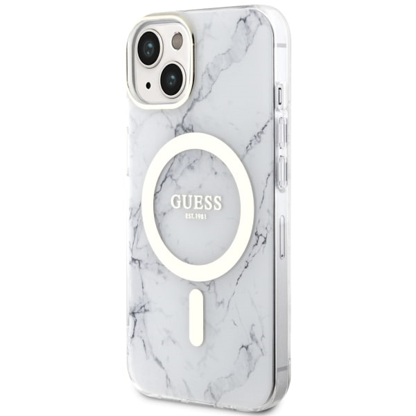Funda Guess GUHMP14MPCUMAH iPhone 14 Plus 6.7" blanco/blanco durocase Mármol MagSafe Case