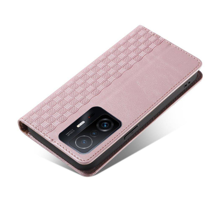 Magnet Strap Case Case for Samsung Galaxy A12 5G Pouch Wallet + Mini Lanyard Pendant Pink