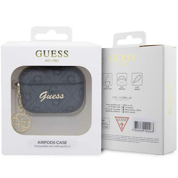 Case Guess GUAP2G4GSMK AirPods Pro 2 cover black/black 4G Charm Collection Case