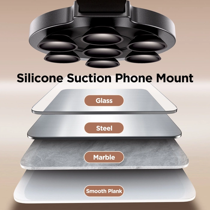 Joyroom JR-ZS393 magnetic phone holder with suction cups - black