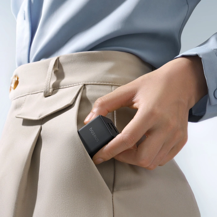 Baseus Palm 20W USB-C USB-A Wandladegerät - Schwarz