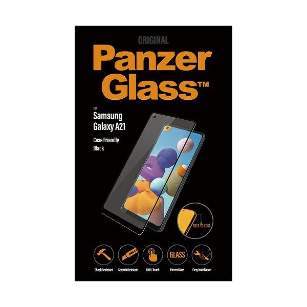 PanzerGlass E2E Regular Samsung A21 A215 Case Friendly schwarz/schwarz