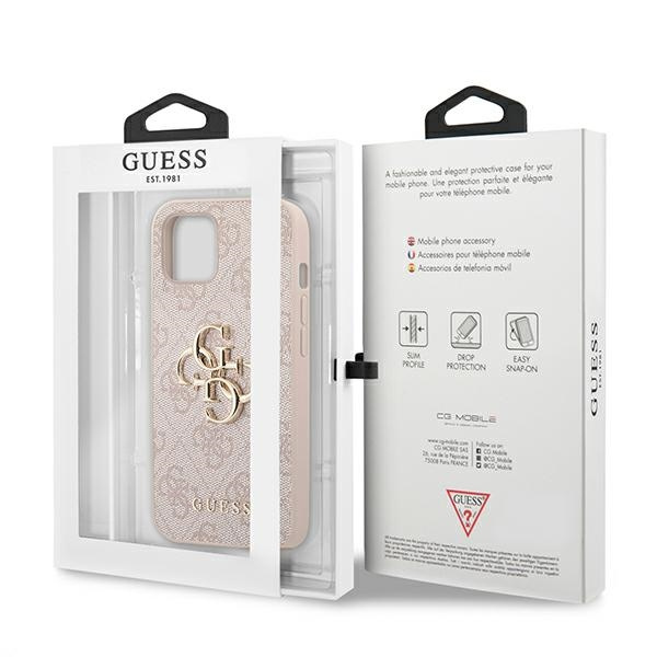 Telefontok GUESS Apple iPhone 13 4G Big Metal Logo Pink Hardcase