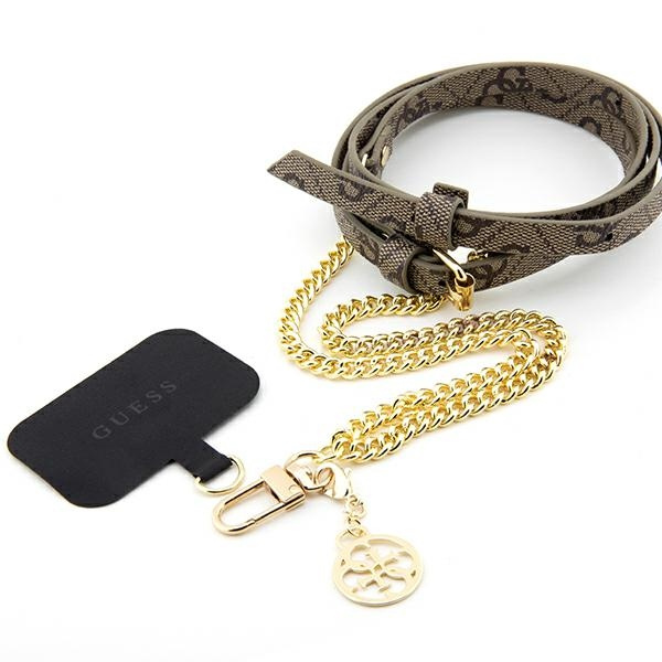Guess GUUC4MG4EW Univerzální řemínek CBDY hnědý/hnědý 4G Řetěz