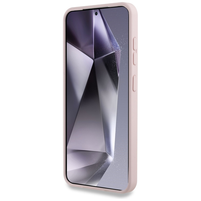 Etui Karl Lagerfeld Silicone Double       Heads And Circle MagSafe do Samsung Galaxy S25+ różowy