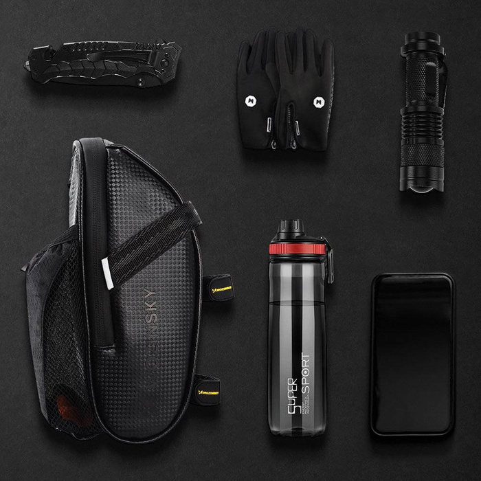 Wozinsky alforja para bicicleta 1,5 l negra (WBB20BK)