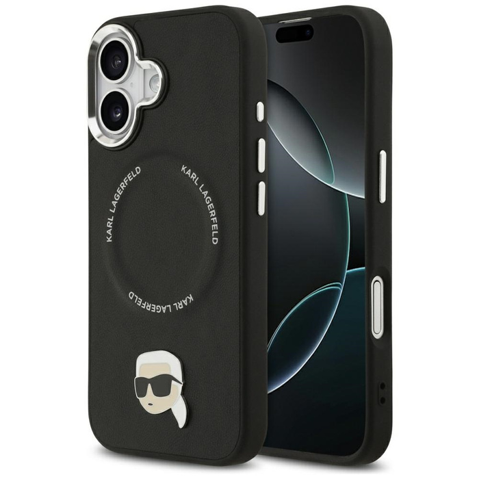 Etui Karl Lagerfeld Karl Pin MagSafe do  iPhone 17 czarny