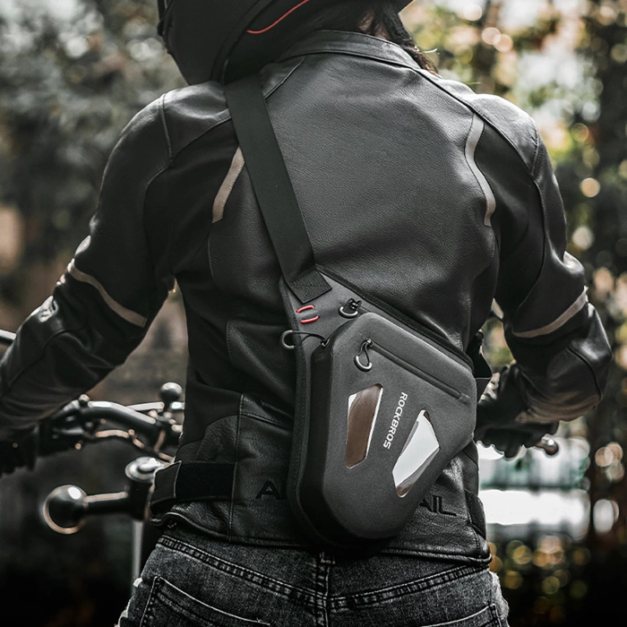 Rockbros Motorradtasche für Beine, Oberschenkel, Taille, Schulter, Schwarz