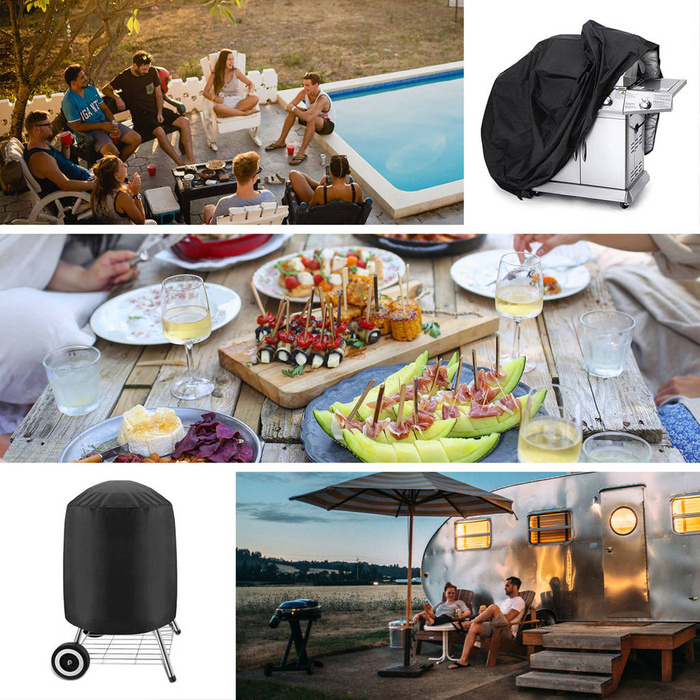 Bâche étanche pour barbecue, bâche pour vélo, moto, bâche pour meubles de jardin XL noir