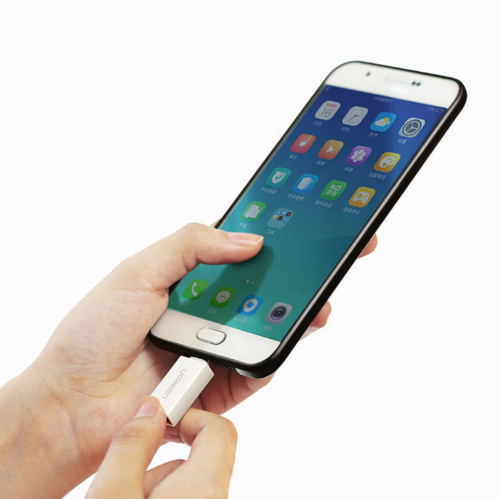 Adaptateur USB vers micro USB UGREEN US195, OTG (blanc)