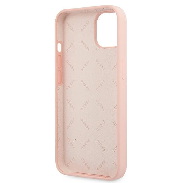Funda GUESS Apple iPhone 13 Mini Silicone 4G Logo Pink Hardcase