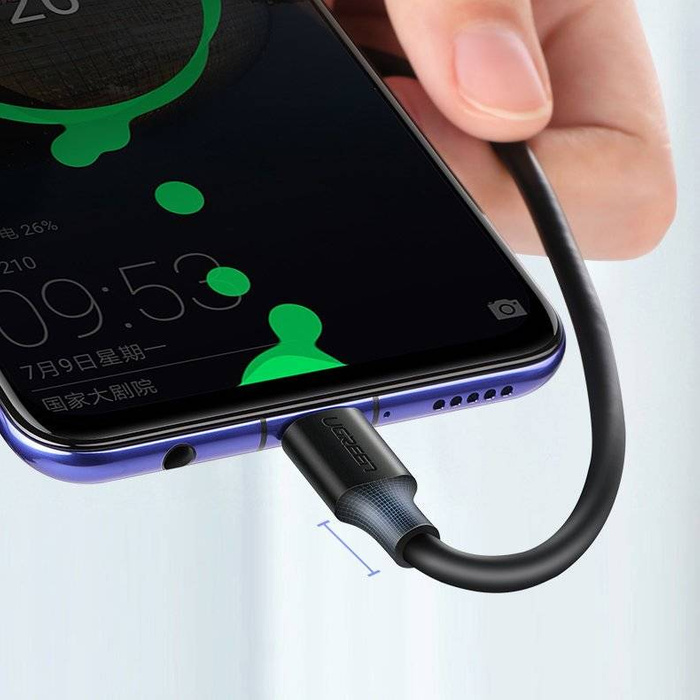 Ugreen kabel USB – USB Typ C 480 Mb/s 3 A 1,5 m kabel černý (US287 60117)