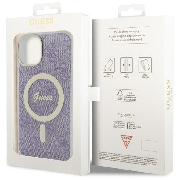 Coque Guess GUHMP14SH4STU iPhone 14 6.1" violet/pourpre durcase 4G MagSafe Case