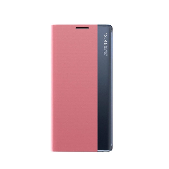Neue Sleep Case Hülle mit Klappdeckel und Ständer für Samsung Galaxy S25 Edge - Rosa