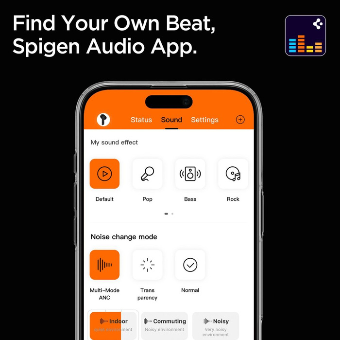 Spigen SA2403 ANC PRO HEADPHONES BLACK