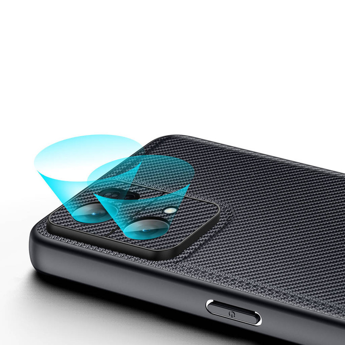 Funda Dux Ducis Fino cubierta con material de nylon Oppo Reno7 Pro 5G negro