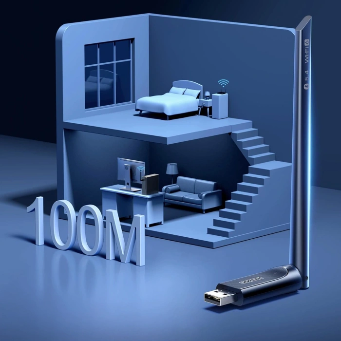 Adapter Ugreen CM878 wireless WiFi 6 mit Bluetooth 5.4 - schwarz