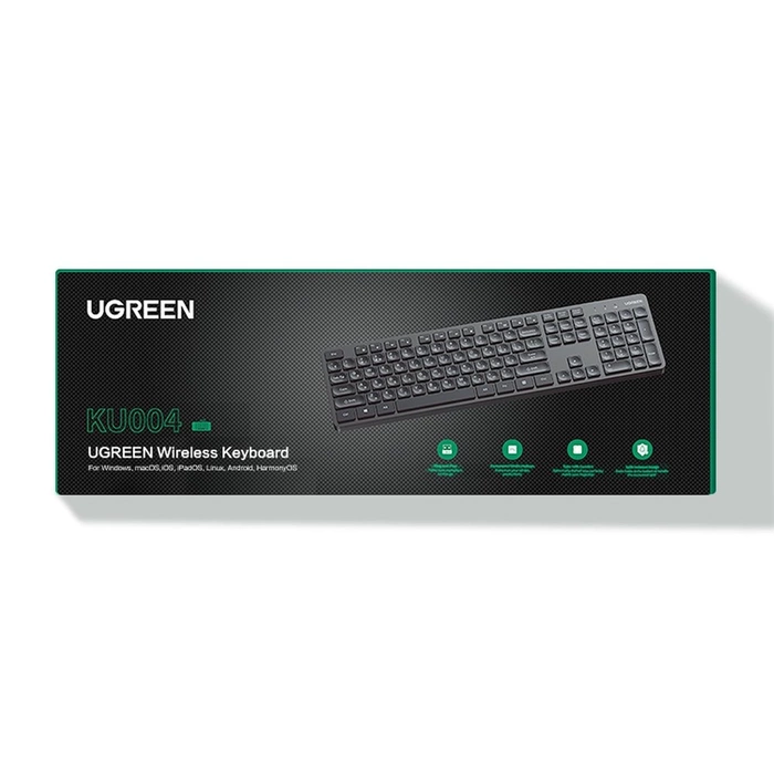 Tastiera wireless Ugreen KU004 da 2,4 GHz - nera