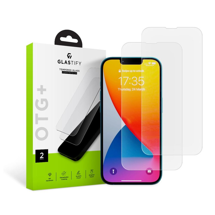Tempered Glass GLASTIFY OTG+ 2-PACK IPhone 13 PRO MAX / 14 PLUS CLEAR