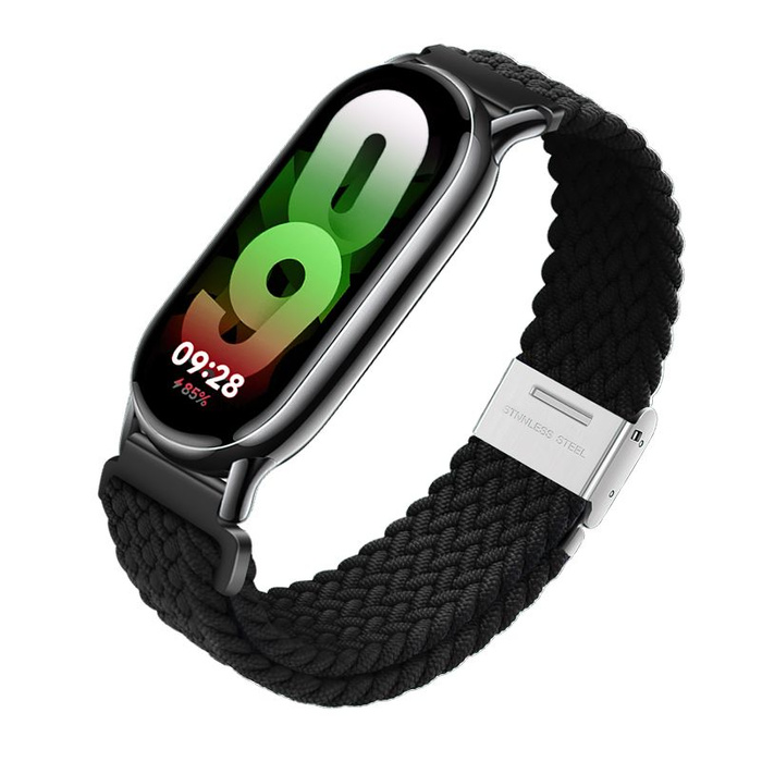 Pasek do Mi Band 8 Xiaomi Forcell F-Design FX5 sprzączka włókno poliestrowe czarny