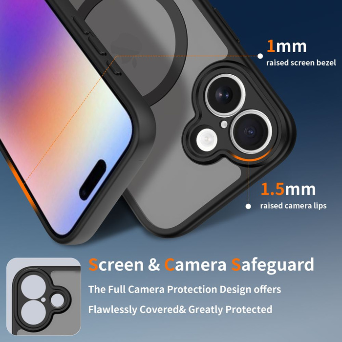 ETUI TECH-PROTECT IPHONE 17 BASICMAG MAGSAFE MATOWE CZARNE