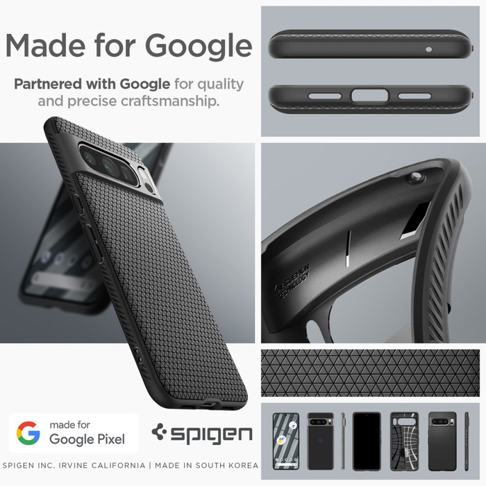 Puzdro Spigen Liquid Air Google Pixel 8 Pro MATTE Black Case