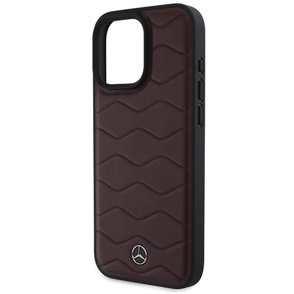 Etui Mercedes iPhone 16 Pro Max 6.9" czerwony/red hardcase MB Waves Leather