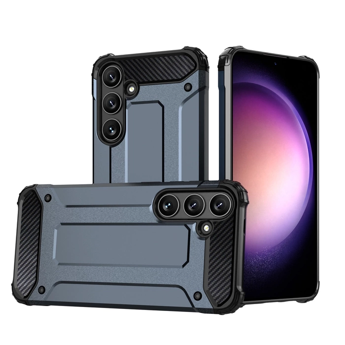 Coque Hybrid Armor pour Xiaomi POCO C65 / Redmi 13C blindée - bleue