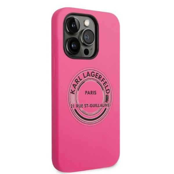 Case KARL LAGERFELD Apple iPhone 14 Pro Silicone RSG Pink Hardcase