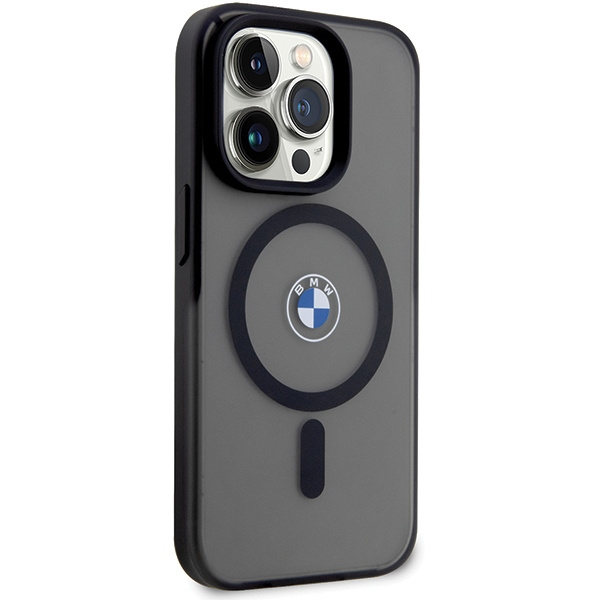 Case BMW BMHMP15LDSLK iPhone 15 Pro 6.1" black/black hardcase IML Signature MagSafe Case