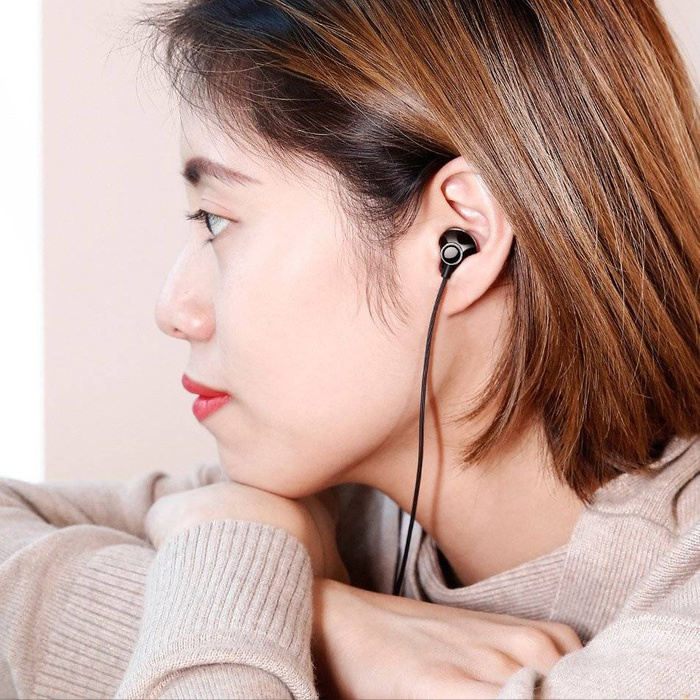 Cuffie intrauricolari Baseus Encok H06 Cuffie con telecomando Argento (NGH06-0S)