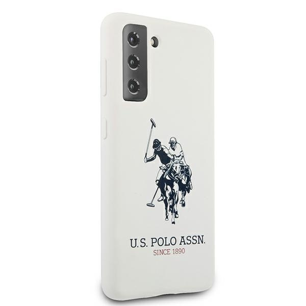 Coque US POLO Samsung Galaxy S21 Silicone Logo USHCS21SSLHRWH White Case