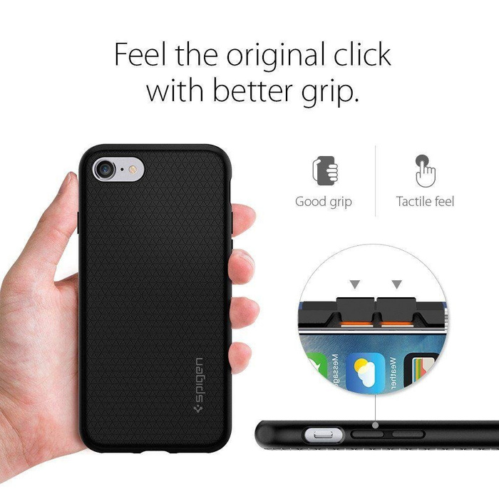 Cover SPIGEN Liquid Air Apple iPhone 7 8 SE 2020 Custodia nera