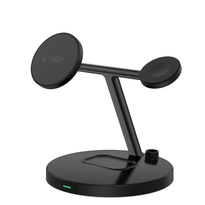 TECH-PROTECT QI15W-A35 3IN1 MAGNETIC MAGSAFE WIRELESS CHARGER BLACK