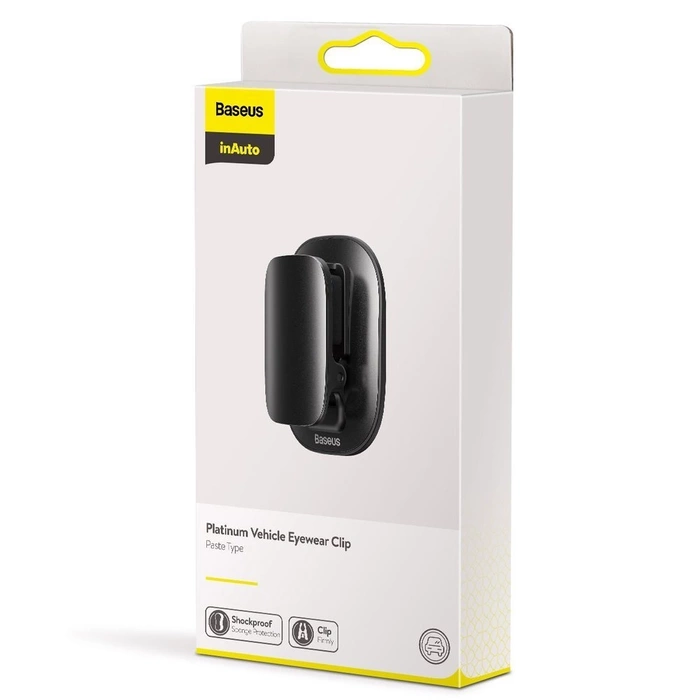 Baseus platinum vehicle eyewear clip paste type black (ACYJN-A01)