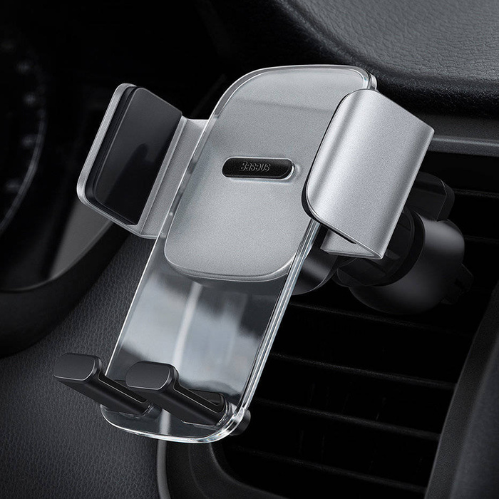 Baseus 2in1 gravity car phone mount holder for air vent and dashboard black (SUYK000001)