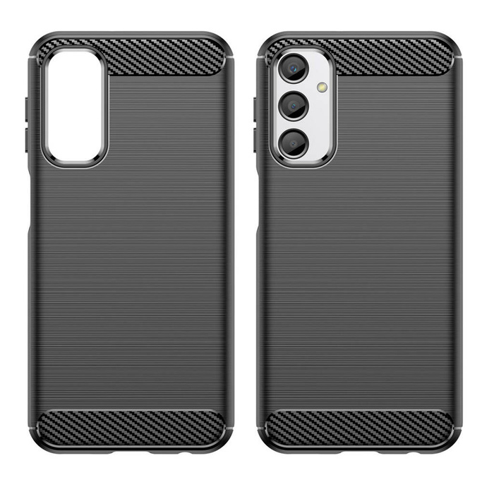 Ohebné pouzdro s karbonovým vzorem pro Samsung Galaxy M34 Carbon Case - černé