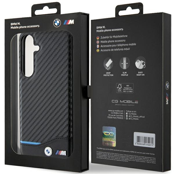 Case BMW BMHCS24M22NBCK Samsung Galaxy S24+ S926 black/black Leather Carbon Case