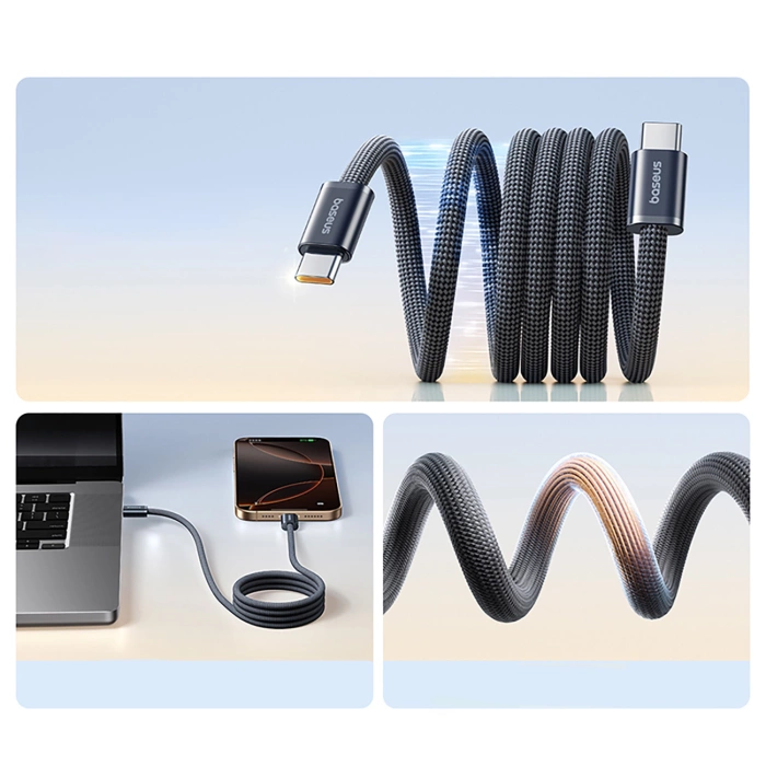 Kabel Baseus Dynamic 4 Pro Fast USB-C - USB-C 100W 1m - czarny