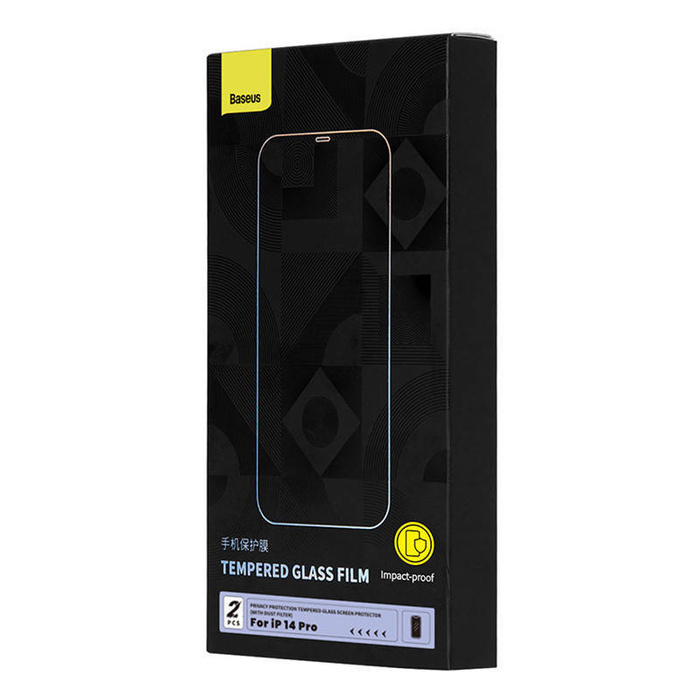 Privacy Protection Tempered Glass Baseus Crystal Series IP 14 PRO