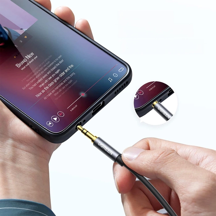 AUX Audio Extender UGREEN 3,5 mm jack kábel, 5 m (čierny)